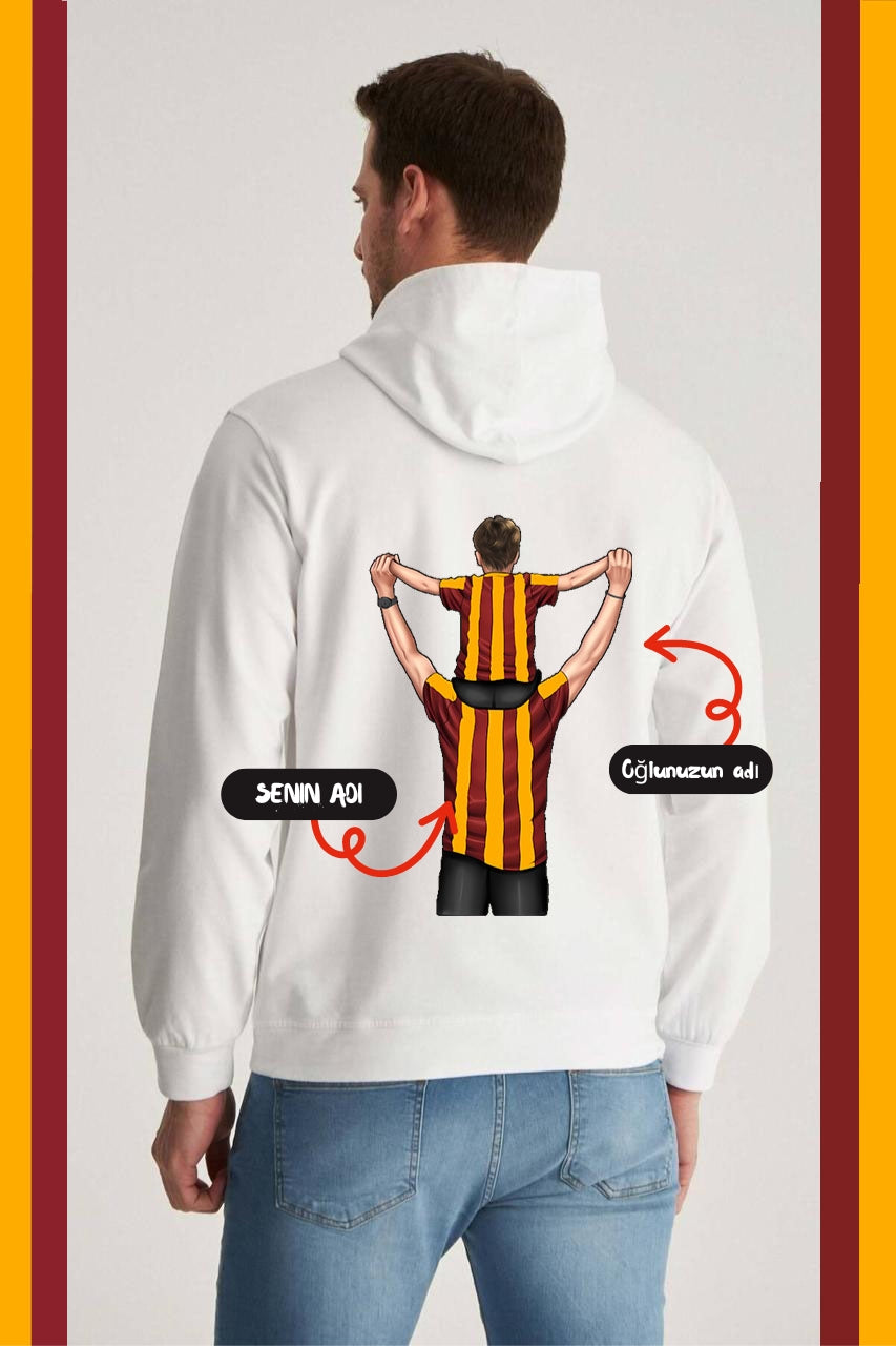 Futbol Takımları Baba Oğulu Kişiye Özel Tasarım Baskılı Oversize Sweatshirt