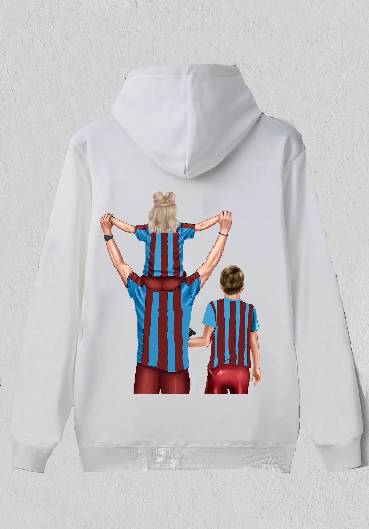 Futbol Takımları Baba Kız Oğul Kişiye Özel Tasarım Baskılı Oversize Sweatshirt