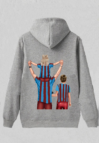 Futbol Takımları Baba Kız Oğul Kişiye Özel Tasarım Baskılı Oversize Sweatshirt