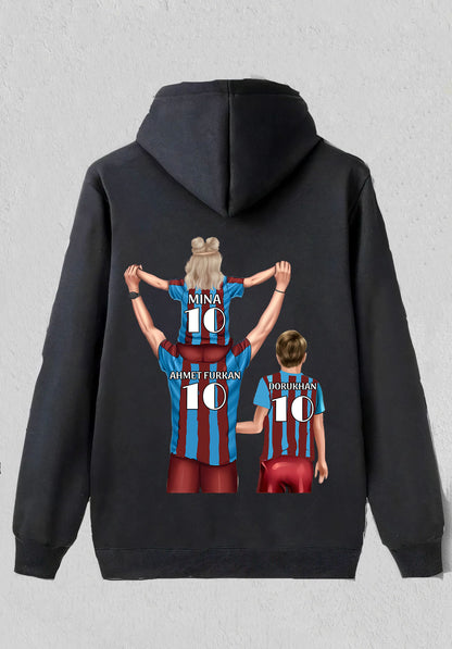 Futbol Takımları Baba Kız Oğul Kişiye Özel Tasarım Baskılı Oversize Sweatshirt