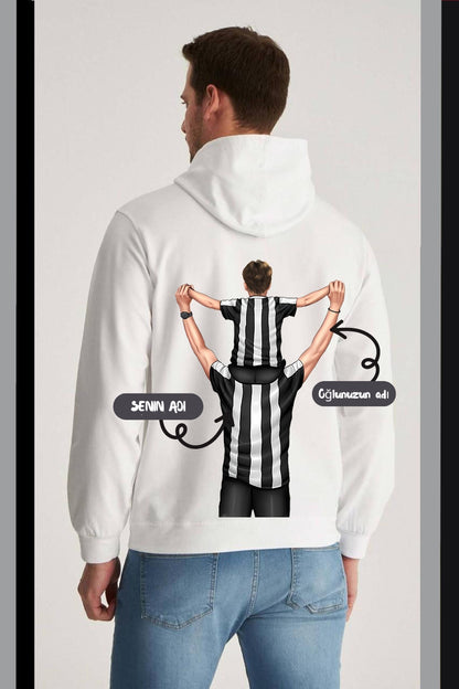 Futbol Takımları Baba Oğulu Kişiye Özel Tasarım Baskılı Oversize Sweatshirt