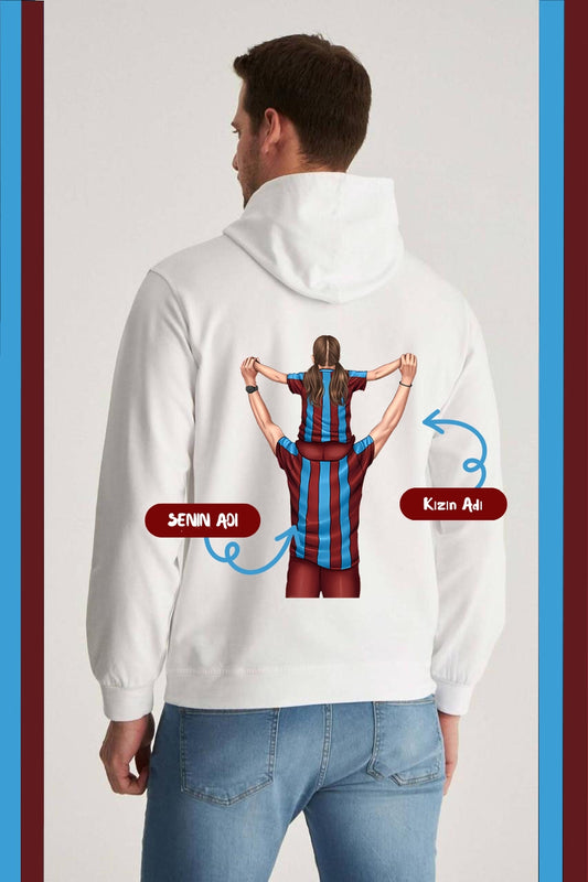 Futbol Takımları Baba Kızı Kişiye Özel Tasarım Baskılı Oversize Sweatshirt