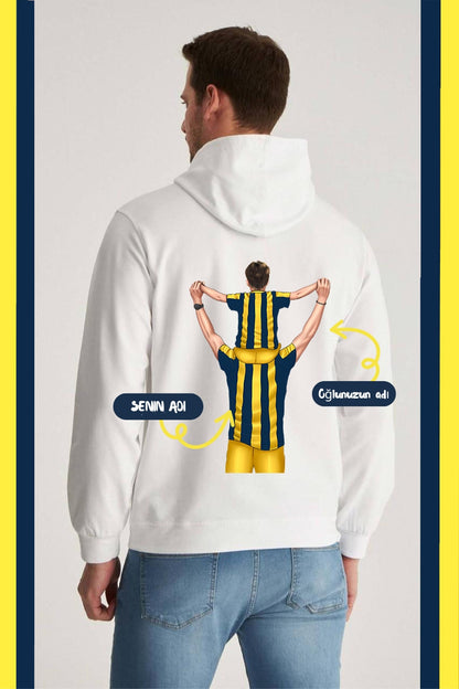 Futbol Takımları Baba Oğulu Kişiye Özel Tasarım Baskılı Oversize Sweatshirt