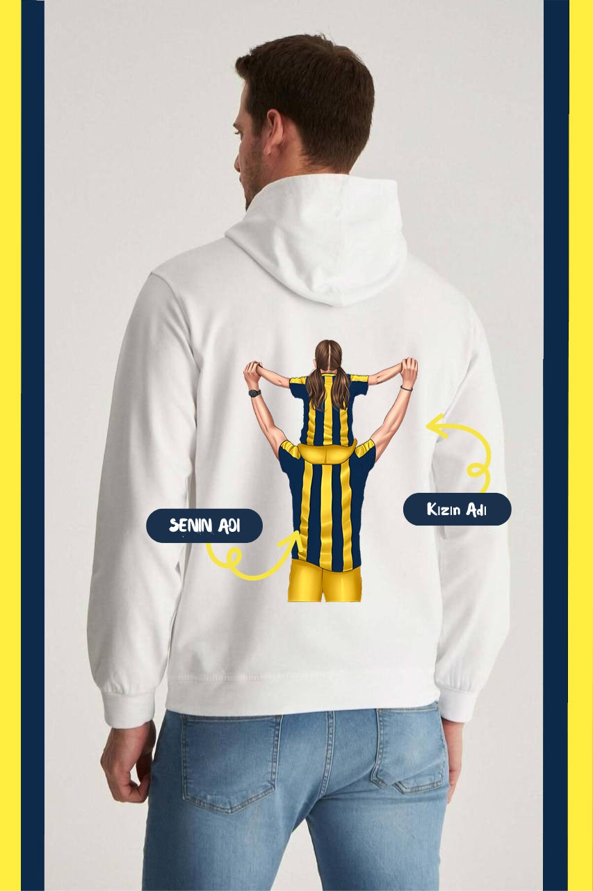 Futbol Takımları Baba Kızı Kişiye Özel Tasarım Baskılı Oversize Sweatshirt