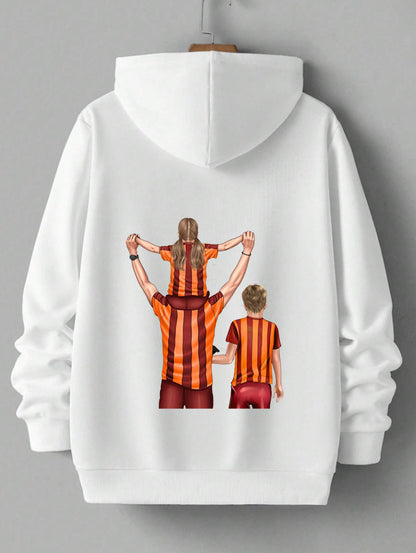 Futbol Takımları Baba Kız Oğul Kişiye Özel Tasarım Baskılı Oversize Sweatshirt