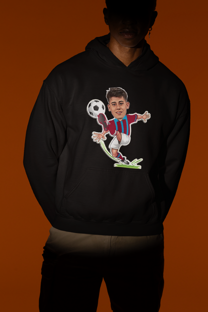 Kişiye Özel Futbolcu Karikatürü Baskılı Sweatshirt