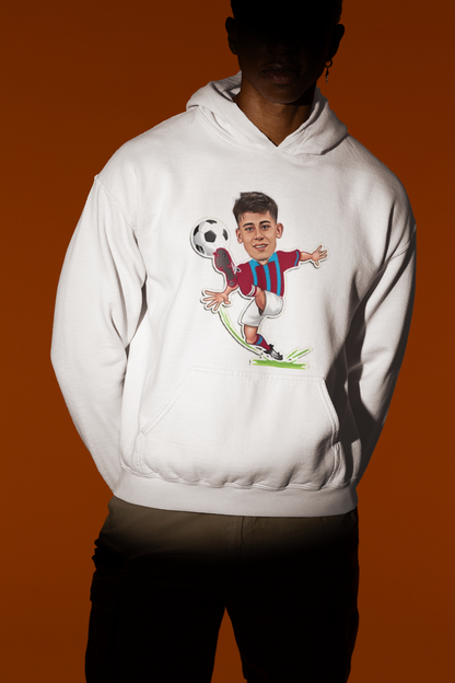 Kişiye Özel Futbolcu Karikatürü Baskılı Sweatshirt