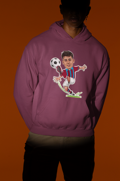 Kişiye Özel Futbolcu Karikatürü Baskılı Sweatshirt