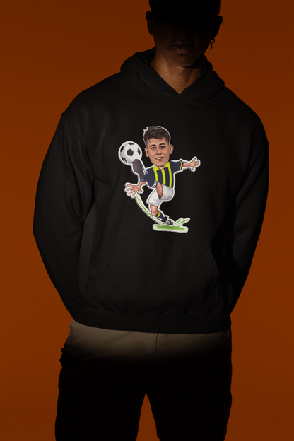 Kişiye Özel Futbolcu Karikatürü Baskılı Sweatshirt