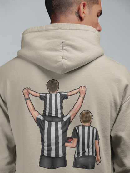 Futbol Takımları Baba 2 Oğlu Kişiye Özel Tasarım Baskılı Oversize Sweatshirt