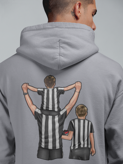 Futbol Takımları Baba 2 Oğlu Kişiye Özel Tasarım Baskılı Oversize Sweatshirt